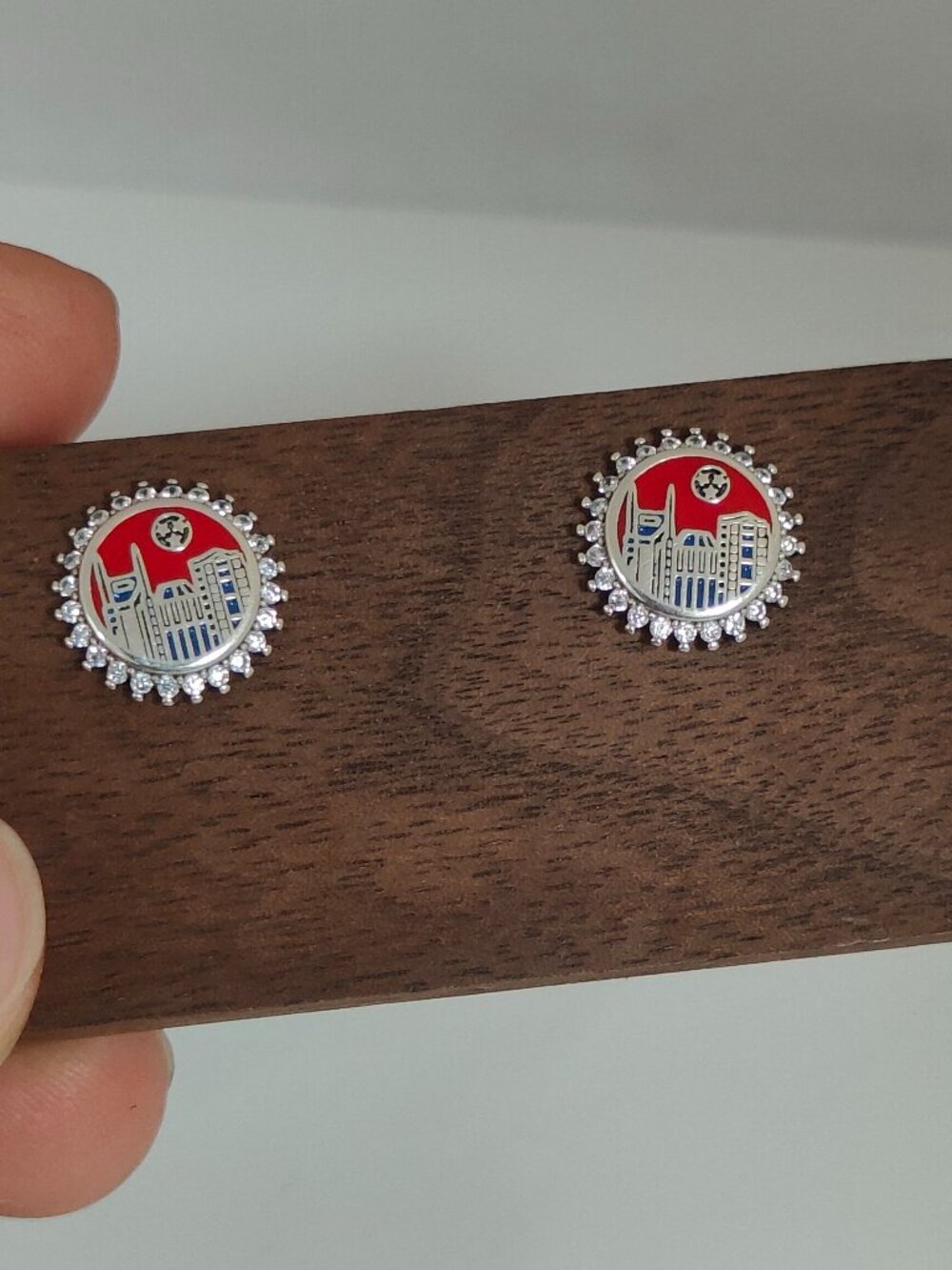 Nashville Tennessee Travel Destination Stud Earring Round Earring S925 Silver